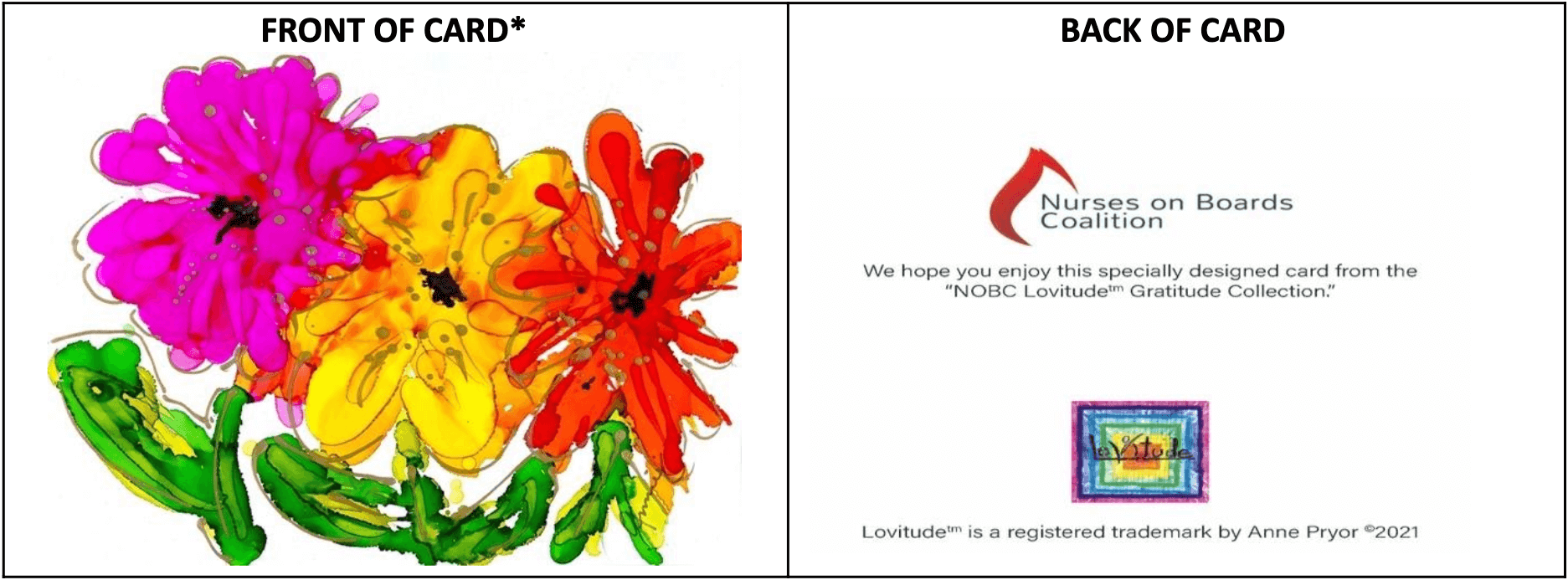 Flowers Card Front Back