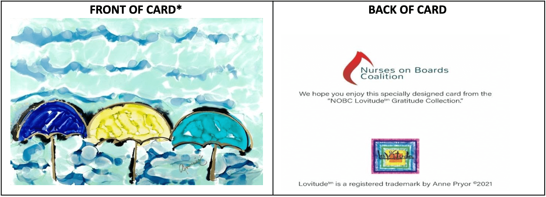 Happy Umbrellas Card Front Back